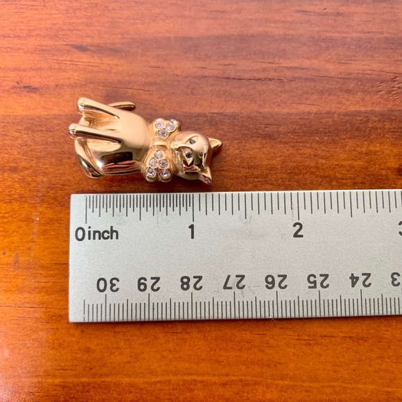 Vintage rare Krementz cat brooch 14K overlay - Picture 5 of 7